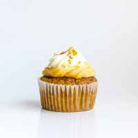 cupcake topped with white frosting